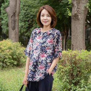 엄마옷 마담4060 펄포인트블라우스-QABL306001-