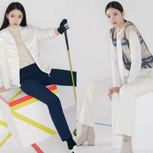 [커터앤벅]커터앤벅 여성 더블레이어 트윌 기모팬츠_C2WPT3W