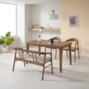 로드퍼니처/마르디 4인 원목 식탁세트(일반2벤치1)/1400