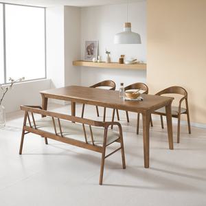 로드퍼니처/마르디 6인 원목 식탁세트(일반3벤치1)/2000