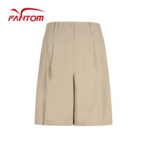 [팬텀] [가격인하] 여성 원턱 밑단 트임 하프팬츠