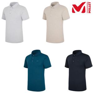 [밀레 (행사)]남성 냉감가공 멜란지 세인트 콜드엣지 반팔 카라 티_MVTUT451