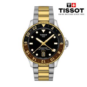 [티쏘][NEW] 씨스타 1000 쿼츠 GMT 콤비 40MM T120.852.22.051.00