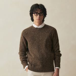 [브룩스브라더스] 브러쉬드 울 클래식 스웨터 (브라운) (BBWRMM42844EW)