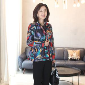 [쉬즈마담]J31595 루미 스티치카라 2단소매 점퍼 60대 엄마옷