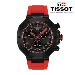 [티쏘][NEW] 티-레이스 쿼츠 크로노그래프 45MM (레드 러버) T141.417.37.061.01