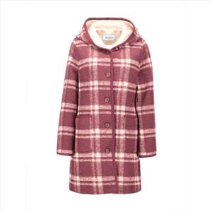 [벨리시앙]체크무늬 후드 울 하프코트 HC3404