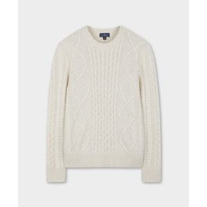[브룩스브라더스] 아란 케이블 스웨터 (아이보리) (BBWRMF4512BEW)