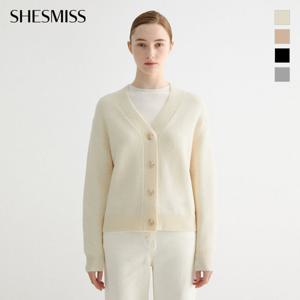 [쉬즈미스] 울 혼방 브이넥 버튼 가디건_SSKCDO41060