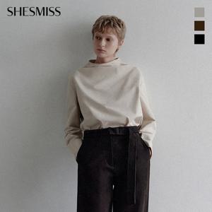 [쉬즈미스] 카울 넥 코튼 블라우스_SWWBLO41060