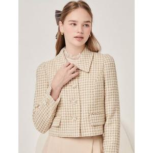 [제이제이 지고트]버튼 슬릿 슬리브 크롭 재킷 GN9A0JK52