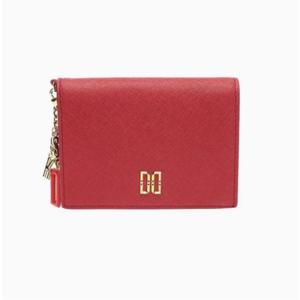 [닥스] 레드 DAKS 참장식 포인트 DD로고 카드지갑 DCWA5E002R2