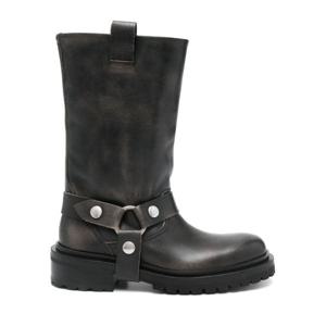 골든구스 블랙 링 하드웨어 풀탭 부츠 GWF00870 F00697790100