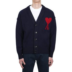 [아미] 빅하트 로고 브이넥 울 가디건 (UKC006 018 414)