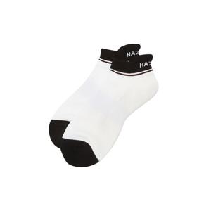 헤지스 골프 25SS 화이트 남성 컬러배색 면혼방 발목양말 HUSS5E102OW