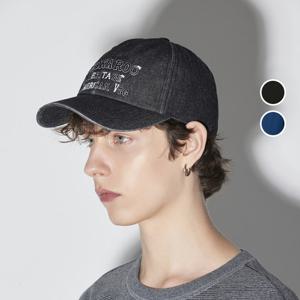 [버커루]남녀공용 아플리케 빈티지 데님 볼캡 B255AP450P