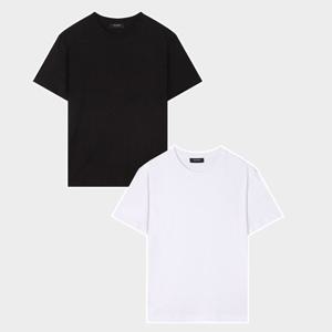 [버커루]남녀공용 2PACK 반팔 티셔츠 B255Z1091P