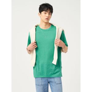 [빈폴멘] [BEANPOLEKNAP] 울 블렌드 반소매 라운드티  그린 (BC5342N02M)