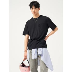 [빈폴멘] 젠틀테크 라운드 반소매 티셔츠  블랙 (BC5342C645)