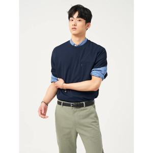 [빈폴멘] 젠틀테크 라운드 반소매 티셔츠  네이비 (BC5342C64R)