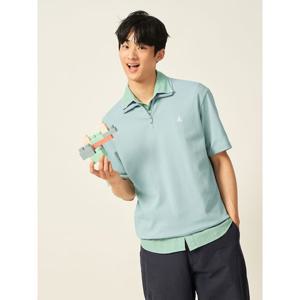 [빈폴멘] 강연 밀라노 하프집업 스웨트 반소매 티셔츠  라이트 그린 (BC5442C19L)