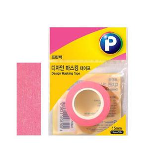 프린텍 DM02-1510 디자인 마스킹 테이프 분홍 3개 마스킹장식테이프 장식테이프 장식용테이프 꾸밈테이프