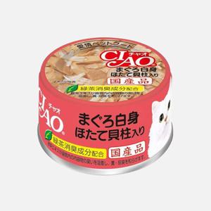 [6개 세트] 이나바 챠오 화이티캔 참치 흰살&가리비관자 85g