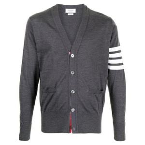 톰브라운 4 바 V넥 메리노 가디건 MKC002A00014