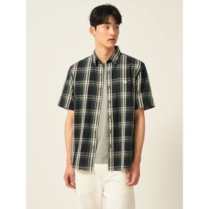 [빈폴멘] 이지케어 코튼 빅체크 반소매 셔츠  그린 (BC5465C53M)