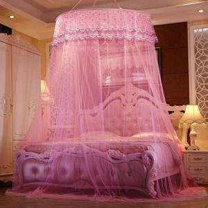 침대 캐노피 모기장 핑크 공주 모기망 천장