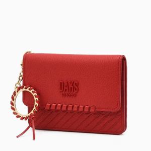 [닥스] 레드 로고배색 소가죽 카드지갑 DCHO5F182R2