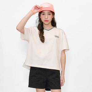 [오션스카이] 여아 브이넥 시보리 반팔 티셔츠-EBJG5890D05