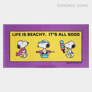 송월타올 스누피 라이프50 어린이 비치타올 (50*100cm)