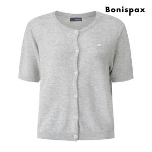 [보니스팍스(여성의류)]라운드넥 펜던트 포인트 솔리드 하프 가디건 (XP5KG001M0)