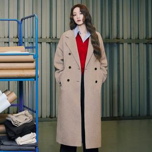 [라인][이성경 착용] 벨티드 더블 버튼 핸드메이드 울코트 (NHHCOK06)