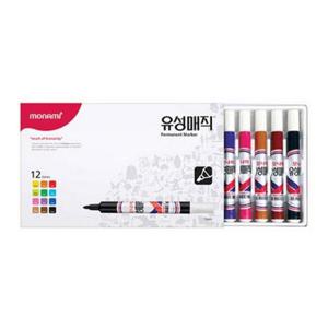 아트박스/오피스큐 모나미 유성매직12색세트 1자루 2 0mm