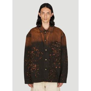 26 SS 게스 남성 스플래터 데님 초어 재킷 gue0152001blk