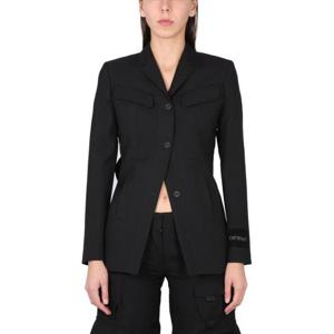 오프화이트 수트 자켓 OWEF101 BLACK