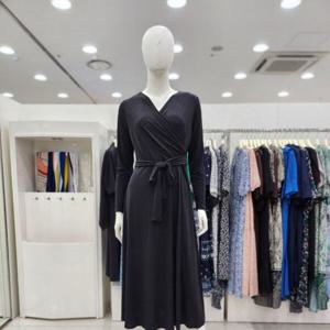 [조이너스]23추 여성 정장 브이넥 저지 A라인 원피스DF8WKO0100_