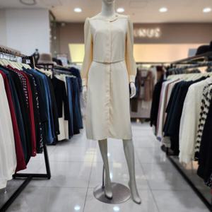 [조이너스]여성 정장 24신상 기계주름 A라인 긴팔 원피스JEF8WOP