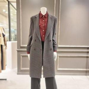 [아니베에프]  A2AWJK510_체크 하프 코트