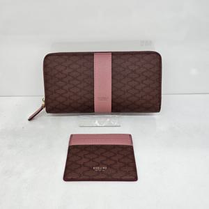 [에스콰이아]여성 잔 오플 패턴 포인트 카드지갑 장지갑 EOEFPR8