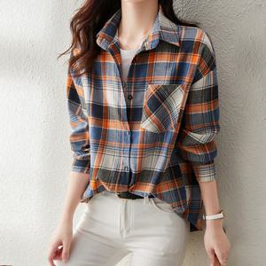 [리블리크]클리나 체크 카라 셔츠_RE3BL009