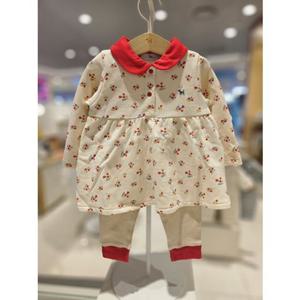 블루독베이비[hu] 25.FW겨울신상 (IV)멀티플라워상하세트 45C70-672-11 여아상하복 등원복 실내복