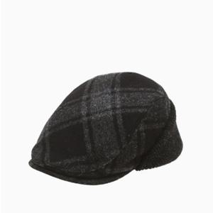 [닥스핸드백] 그레이 체크 울혼방 헌팅캡  DBHE5F261G3