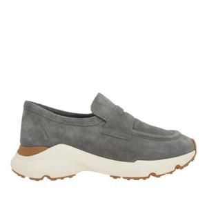 토즈 그레이 스웨이드 라운드 토 모카신 XXW54C0JC41 RE0B413