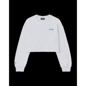 [널디] 우먼스 컬시브 로고 크롭 스웨트셔츠 PNES23KC09 W S CURSIVE LOGO CROPPED SWEATSHIRT