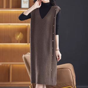 [리블리크]로제 니트베스트 원피스_RE4OP003