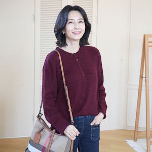 [쉬즈마담]T57387 제니 라운드 골지롱니트 50대 40대 엄마옷