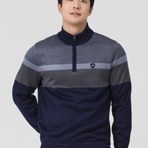 [피에이티]PAT  남성 겨울 융본딩윈도우체크반집업스웨터 1K7343